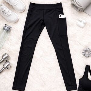 Oddi Leggings Women's Large Black Athletic Workout Side Pockets Stretch